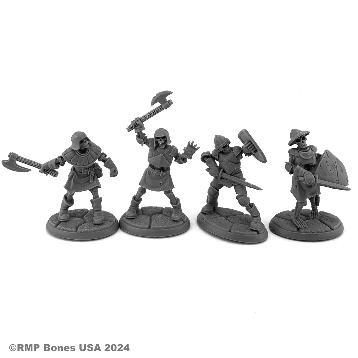 Pechetruite Town Guard – 2 Miniaturas Reaper Bones Sin Pintar De Fantasía Heroica 25mm, Plástico Flexible, Ideales Para Juegos De Rol Y Guerra