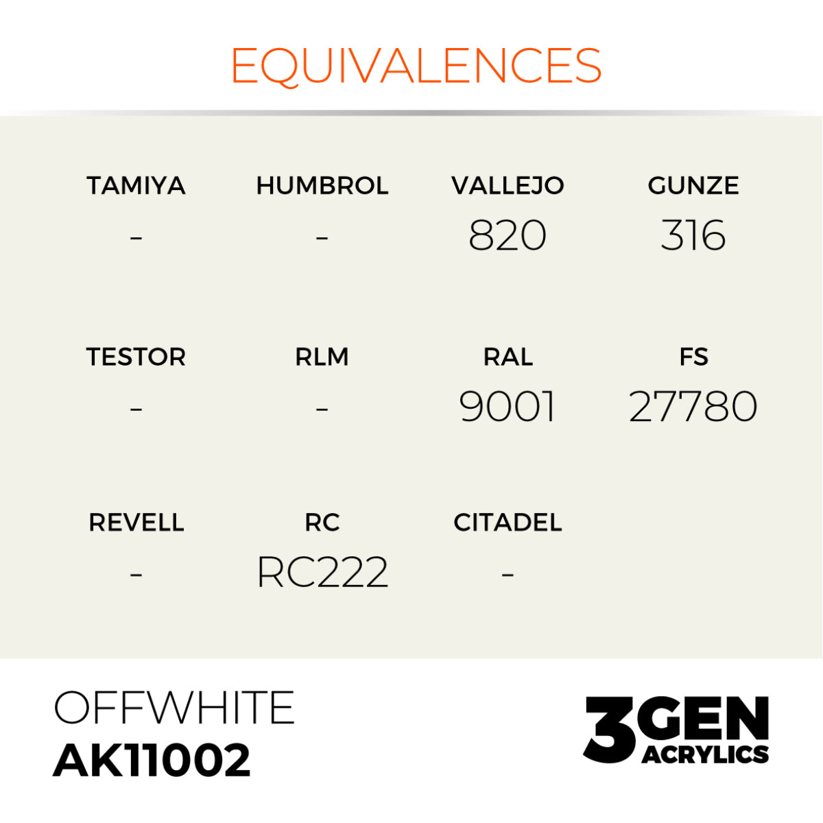 AK Interactive 3GEN: Off-White (17ml) (AK11002) – Gnomish Bazaar