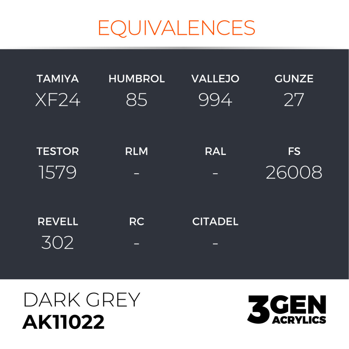 AK Interactive 3GEN: Dark Grey (17ml) (AK11022) – Gnomish Bazaar