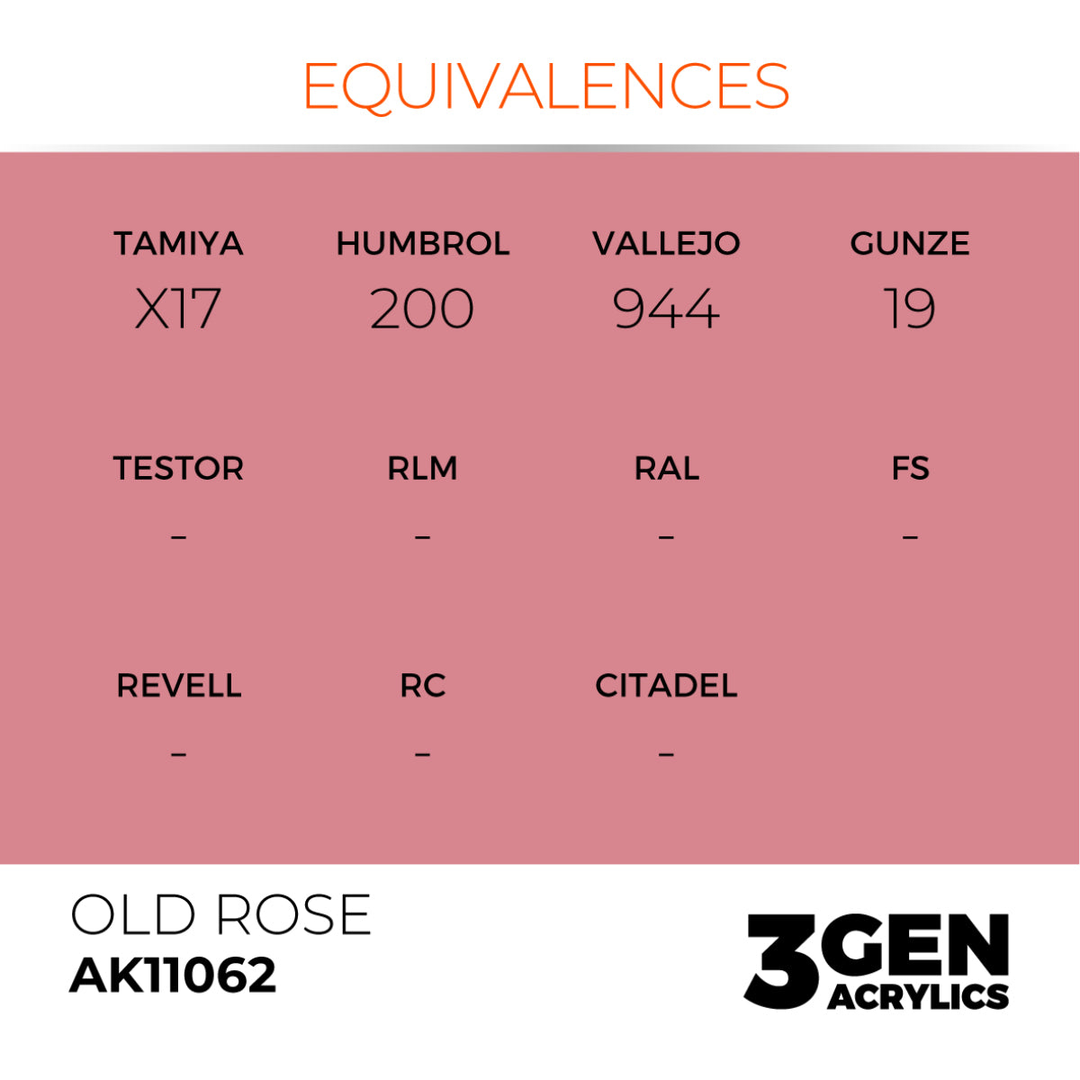 AK Interactive 3GEN: Old Rose (17ml) (AK11062) – Gnomish Bazaar