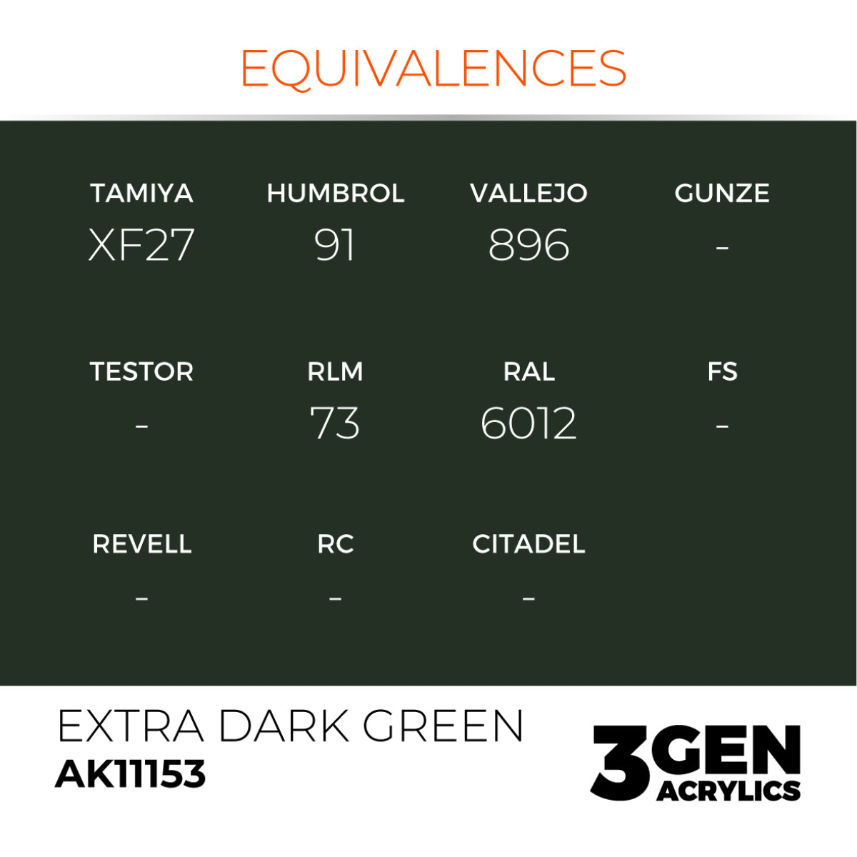 AK Interactive 3GEN: Extra Dark Green (17ml) (AK11153) – Gnomish