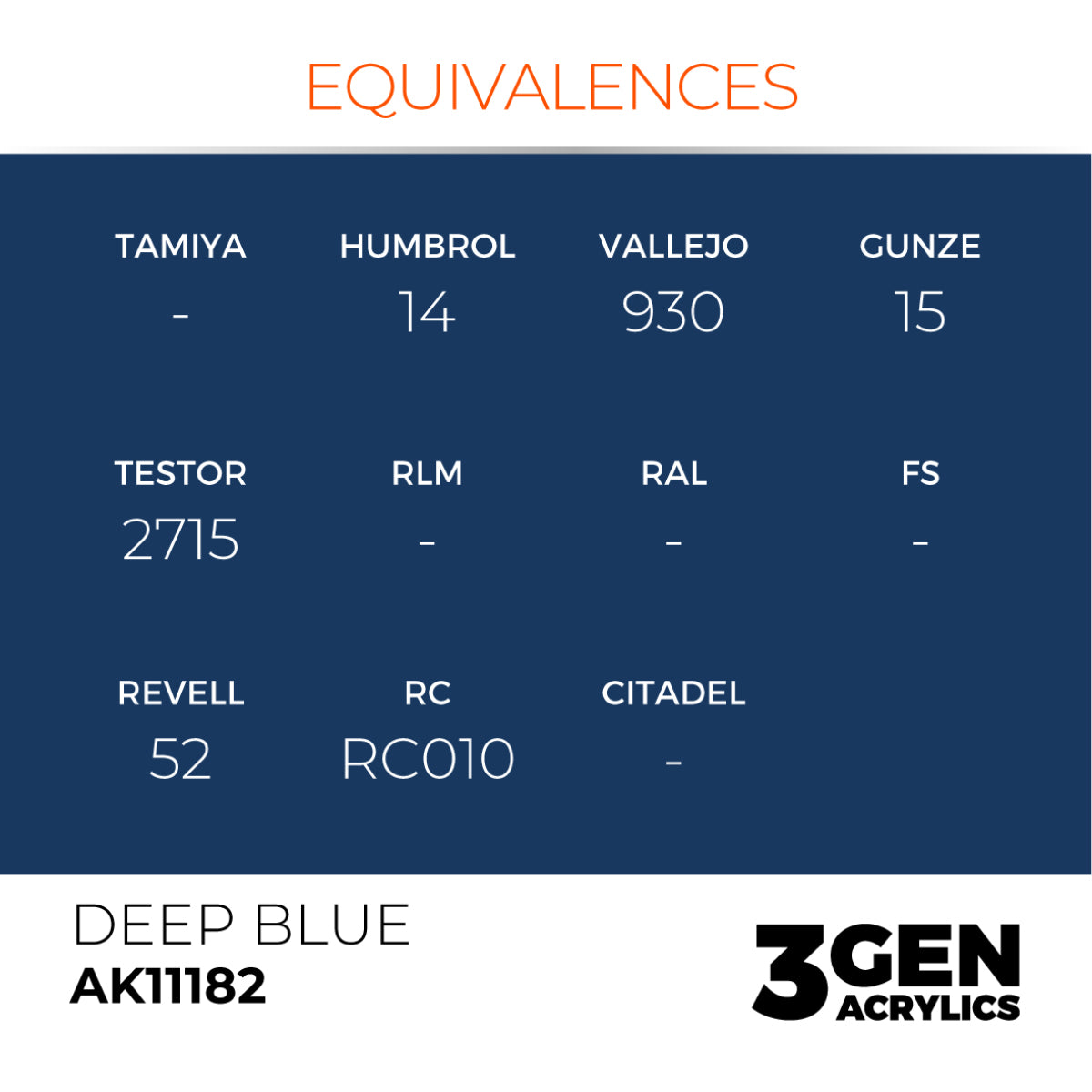 AK Interactive 3GEN: Deep Blue - Intense (17ml) (AK11182