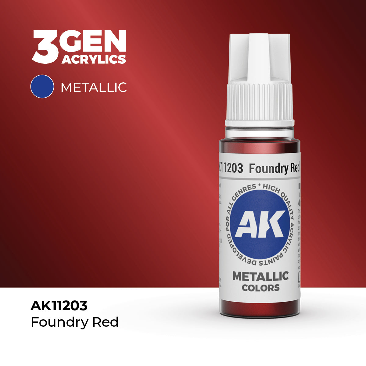 AK Interactive 3GEN: Foundry Red - Metallic (17ml) (AK11203