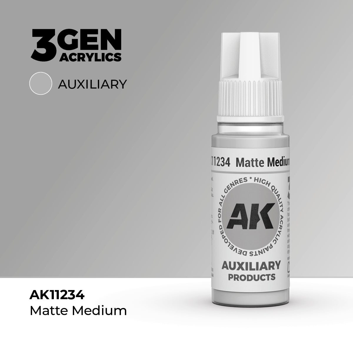 AK Interactive 3GEN: Matte Medium - Auxiliary (17ml) (AK11234