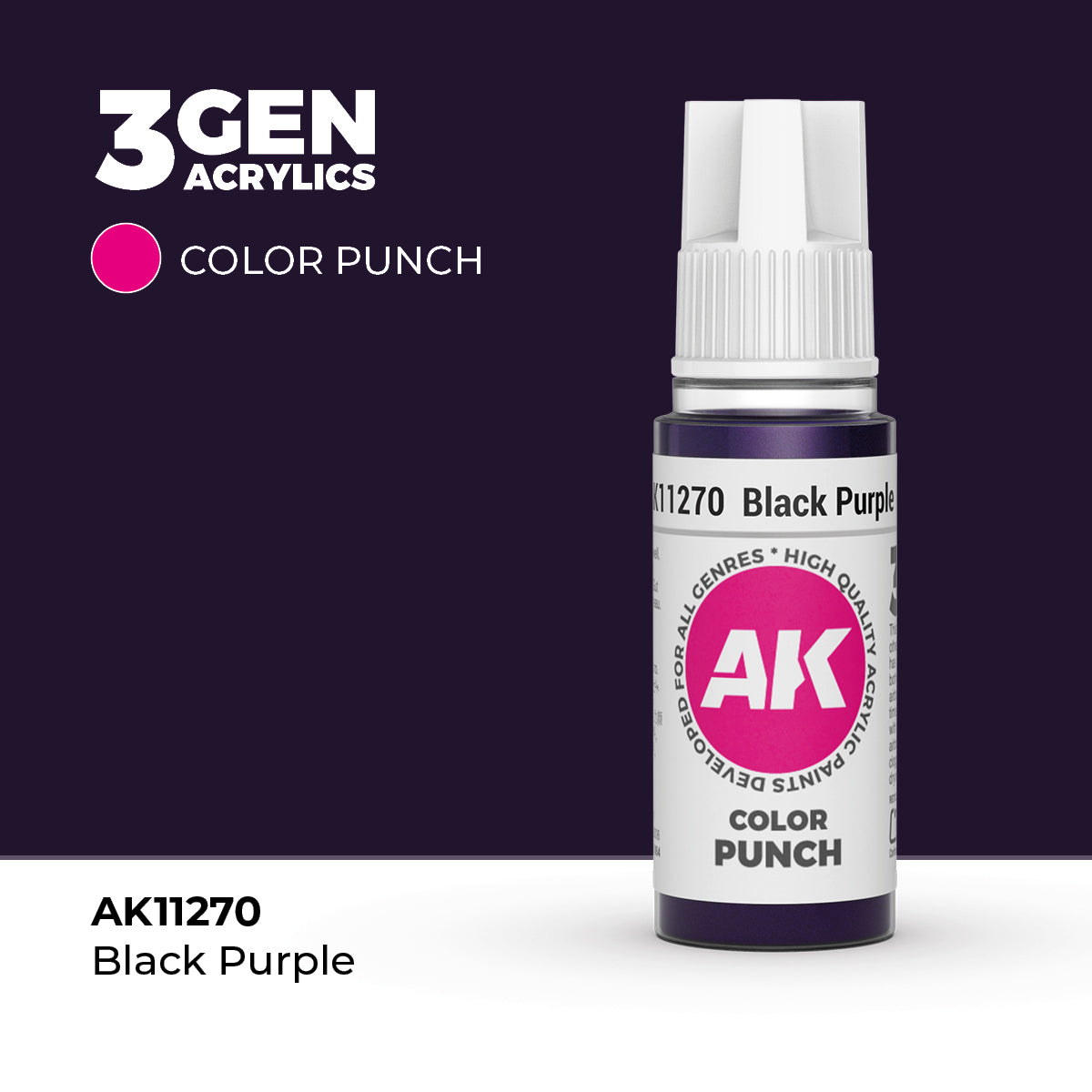 AK Interactive 3GEN: Black Purple - Color Punch (17ml) (AK11270