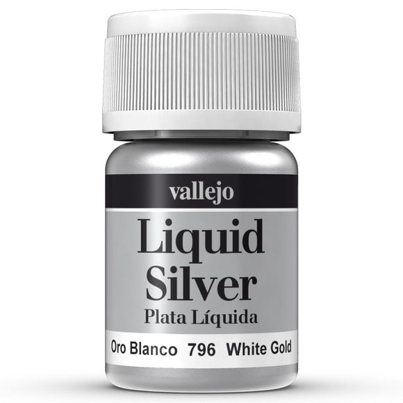 Vallejo Liquid Gold: White Gold (70.796) - SLOW SHIPPING, RESTRICTIONS