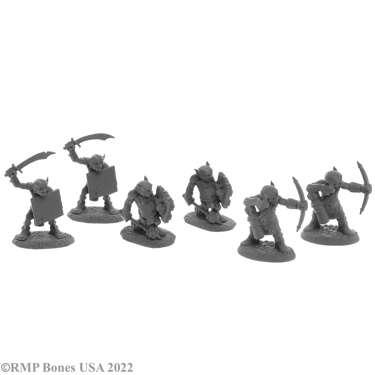 Reaper Dark Heaven Bones Goblins Miniatures - 6-Pack 25mm RPG Figures