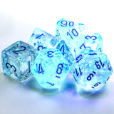 Chessex: Borealis - Icicle/Light Blue Luminary - Polyhedral 7-Die Set (CHX27581)