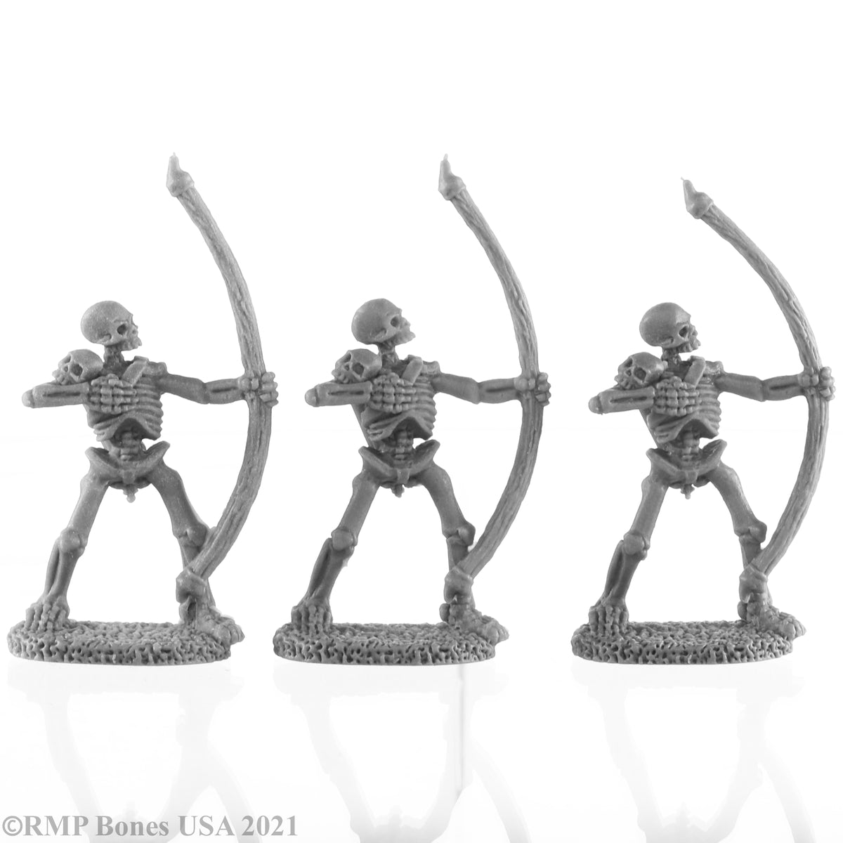 Bones: Skeleton Guardian Archers (3 Miniatures) - Reaper Miniatures Unpainted Polymer Figures - View #12