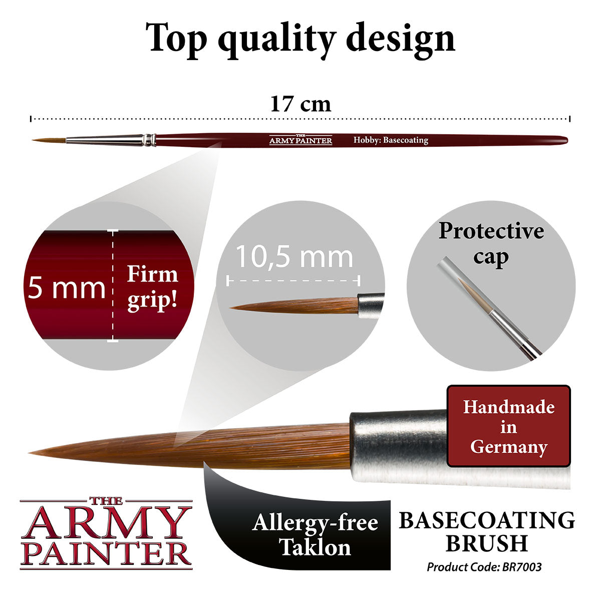 The Army Painter - Hobby Series Brush: Basecoating (BR7003) – Gnomish Bazaar