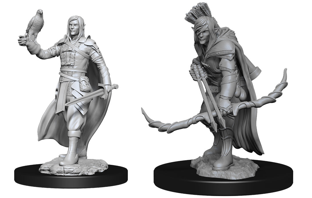 Pathfinder Deep Cuts Unpainted Miniatures: Elf Fighter Male – WizKids