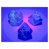 Chessex: Gemini Blue-Blue/Light Blue Luminary Polyhedral 7-Die Set (CHX26463)