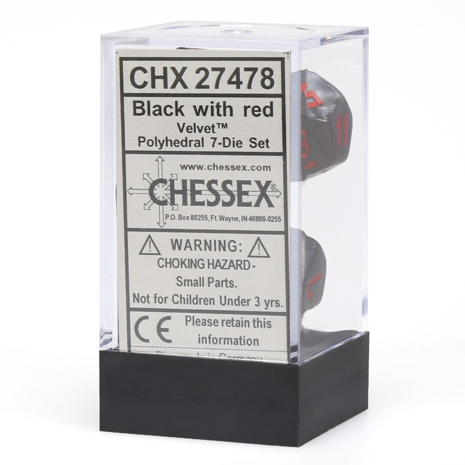 Chessex: Opaque - Red/Black - Polyhedral 7-Die Set (CHX25414) – Gnomish  Bazaar