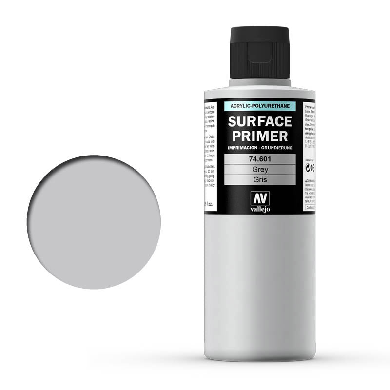 Vallejo Surface Primer - Primer poliuretanico da 60 ml, Grigio