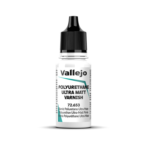 Vallejo Auxiliaries: Polyurethane Ultra Matt Varnish (18ml) (72.653) - New Formula