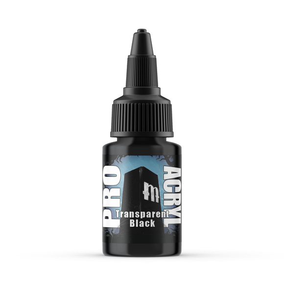 Monument Hobbies Pro Acryl: Transparent Black (22ml) (MPA-053)