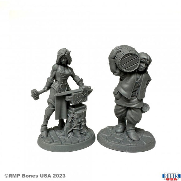 Reaper Bones USA: Townsfolk: Cooper and Blacksmith (30124)