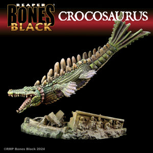 Reaper Bones Black: Crocosaurus (Crocodile-Dragon) (44191) - Unpainted Boxed Set