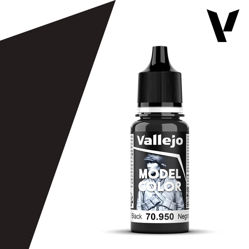 Vallejo Model Color: Black (70.950) - New Formula – Gnomish Bazaar