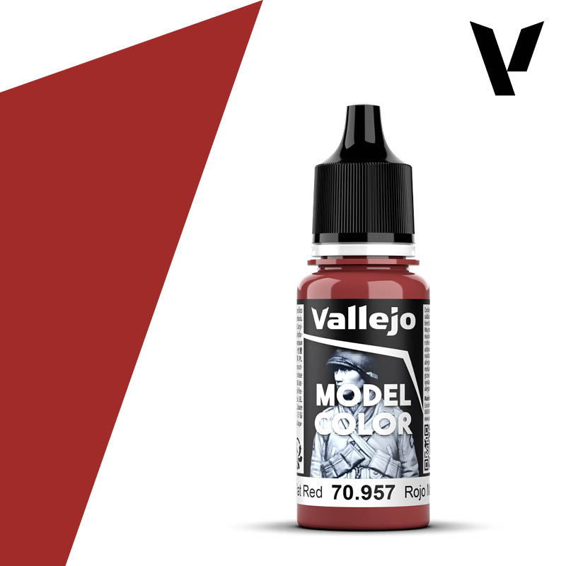 Peinture Acrylique Vallejo Model Color Rouge Transparent - 17ml Réf. VAL70.934