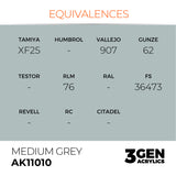 AK Interactive 3GEN: Medium Grey (17ml) (AK11010)