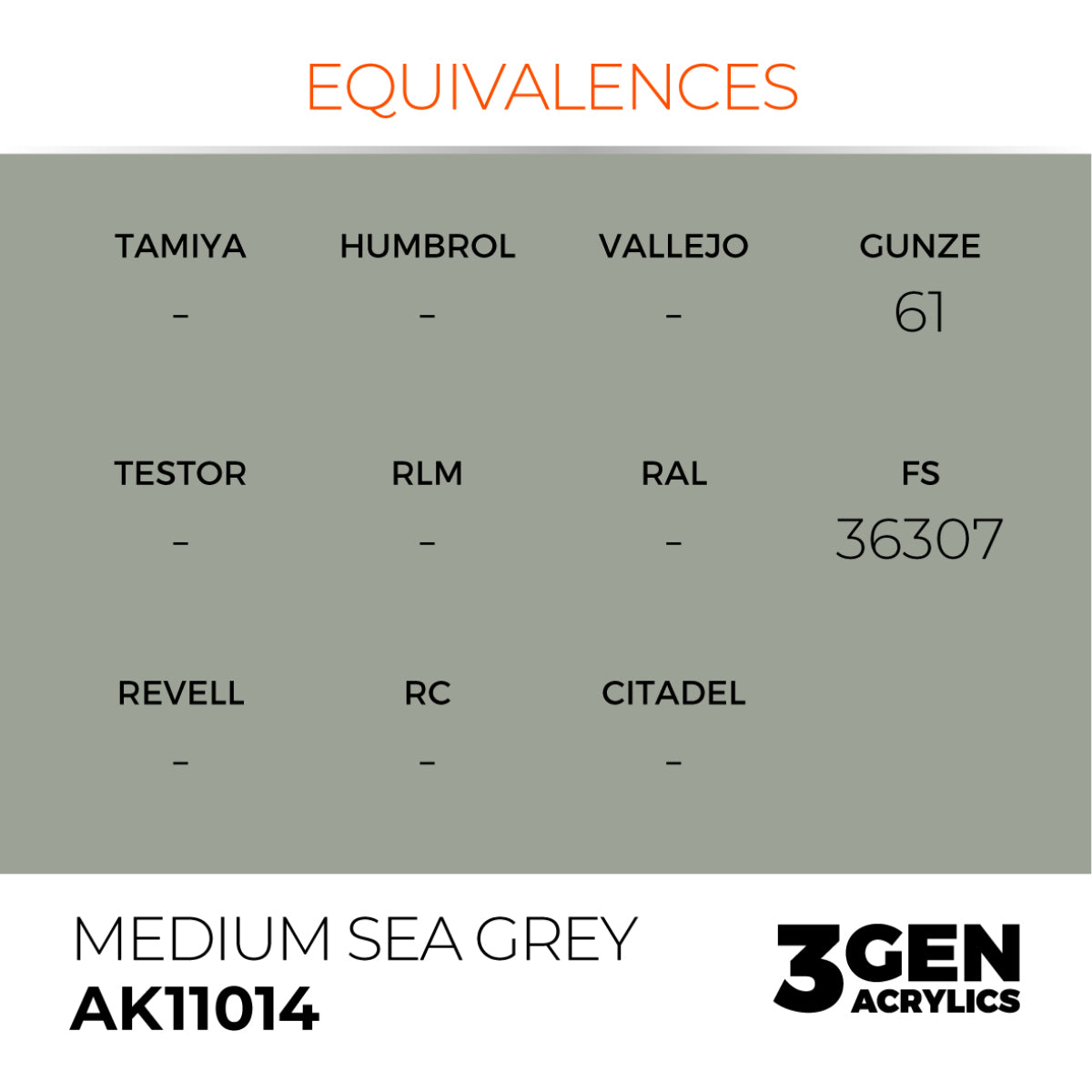 AK Interactive 3GEN: Medium Sea Grey (17ml) (AK11014) – Gnomish Bazaar