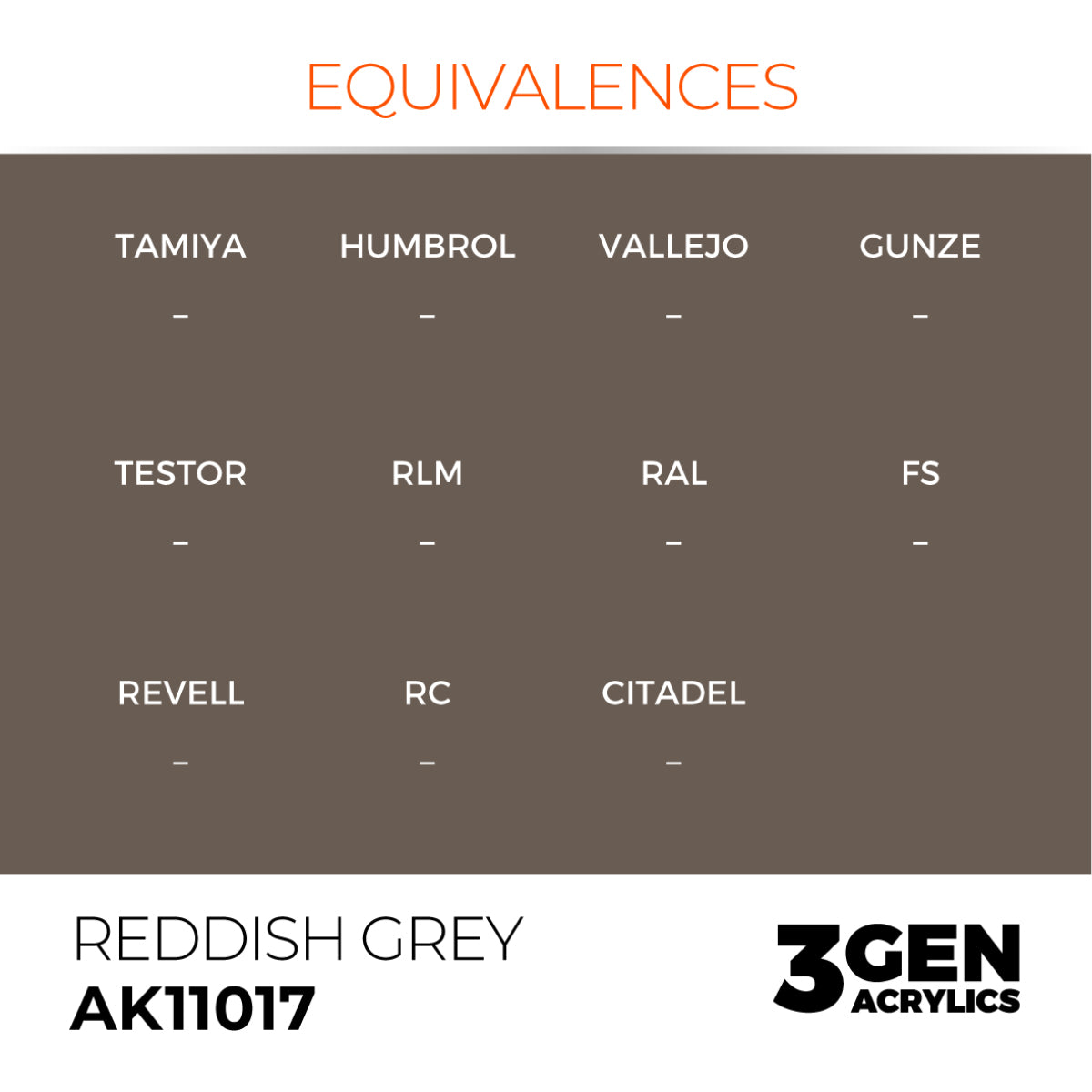 AK Interactive 3GEN: Reddish Grey (17ml) (AK11017) – Gnomish Bazaar