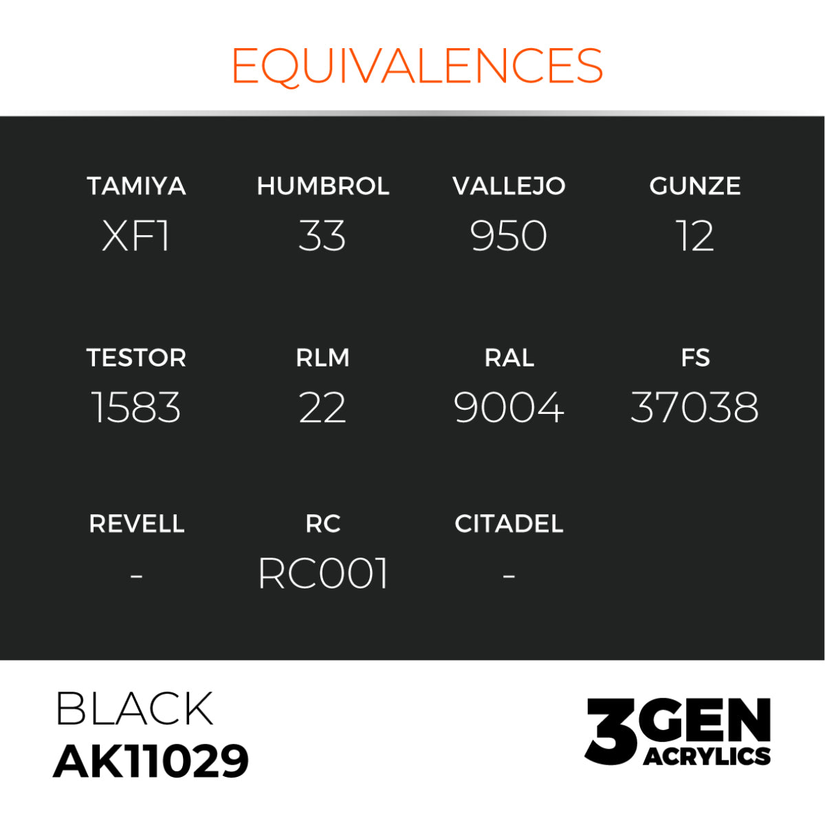 AK Interactive 3GEN: Black - Intense (17ml) (AK11029) – Gnomish Bazaar