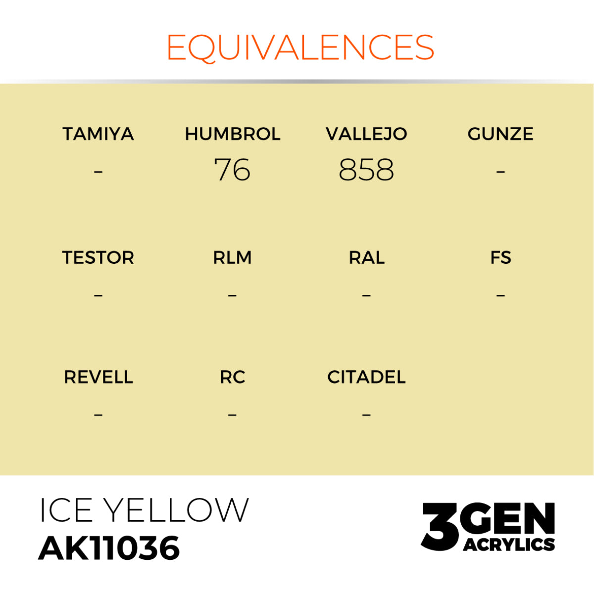AK Interactive 3GEN: Ice Yellow (17ml) (AK11036) – Gnomish Bazaar