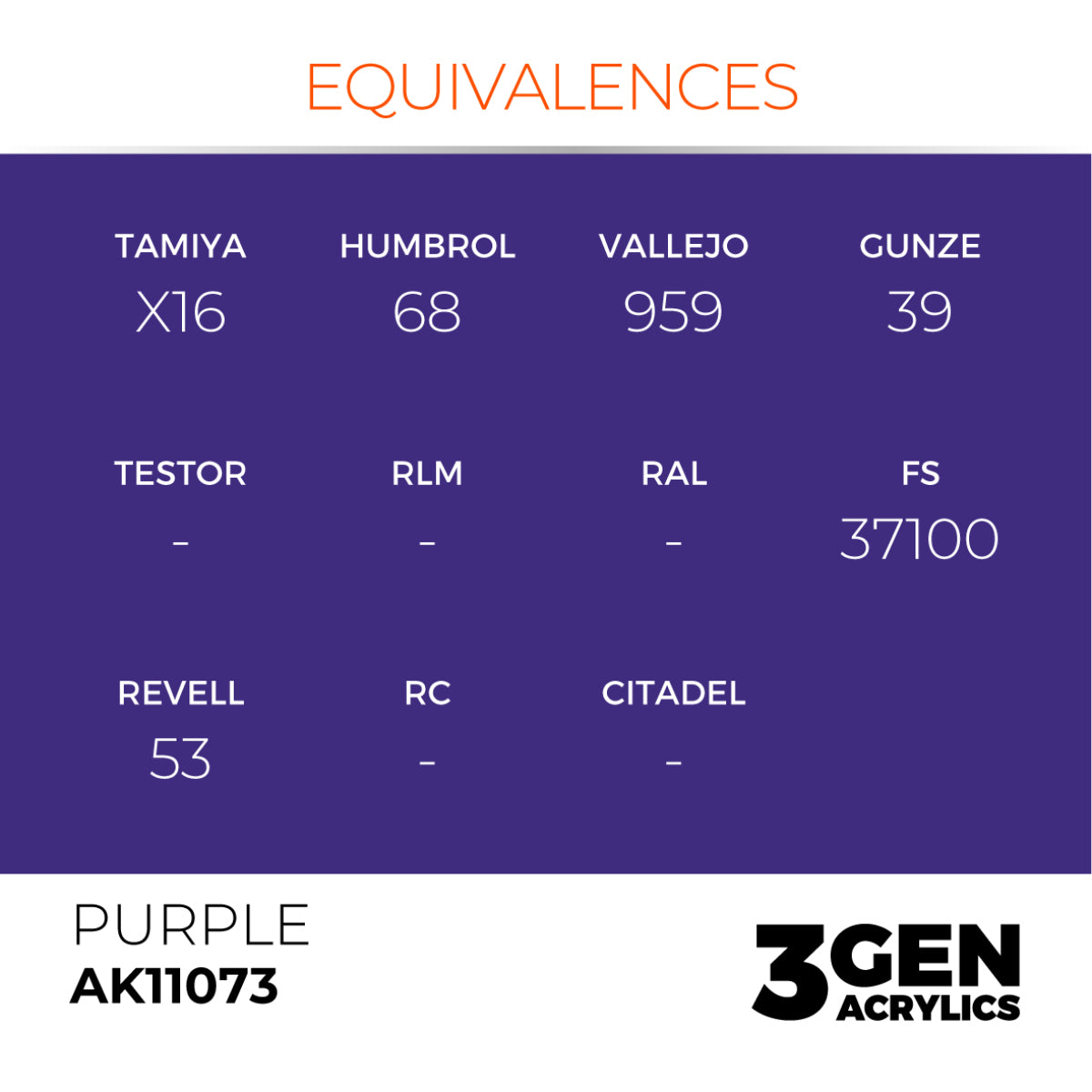 AK Interactive 3GEN: Purple (17ml) (AK11073) – Gnomish Bazaar