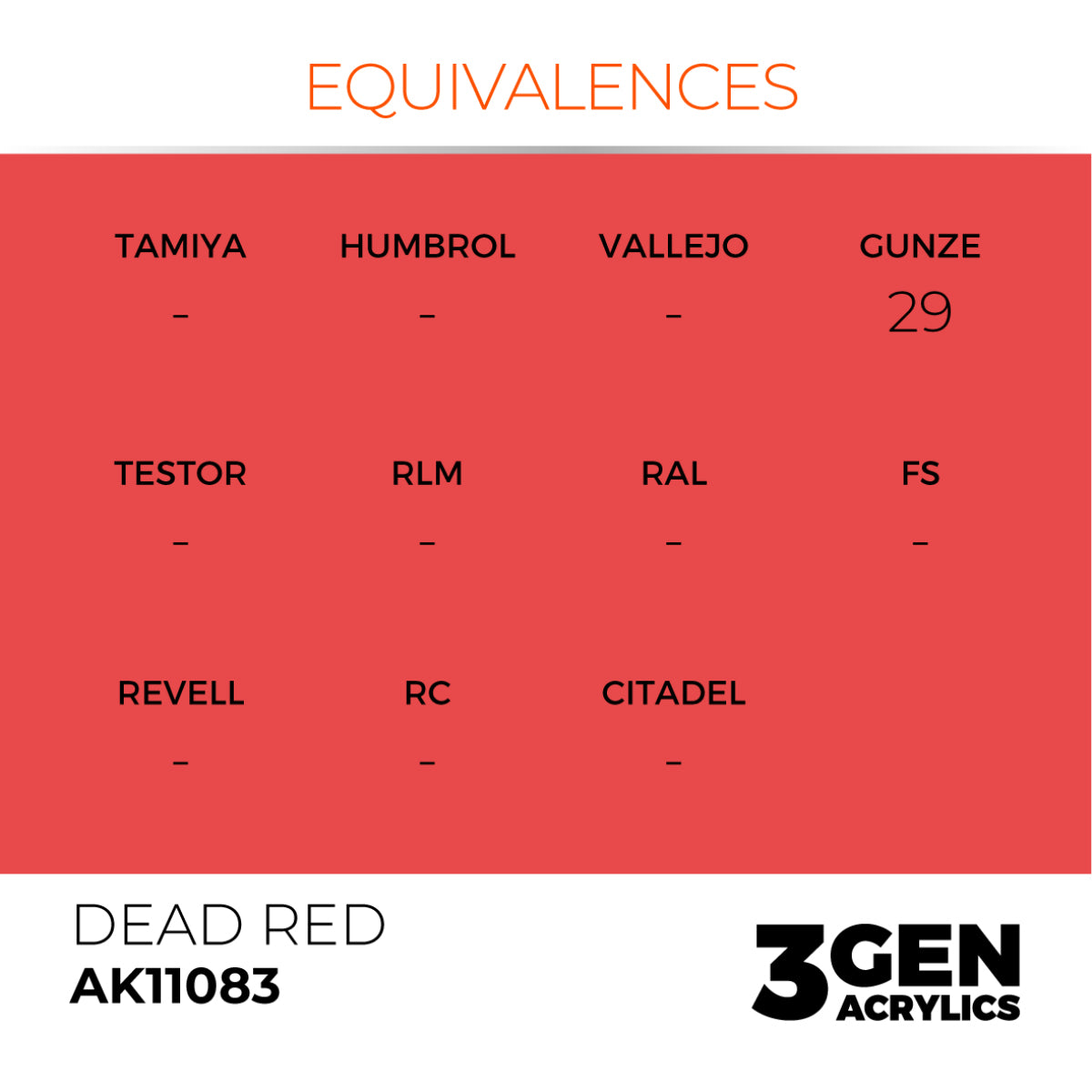 AK Interactive 3GEN: Dead Red (17ml) (AK11083) – Gnomish Bazaar