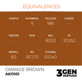 AK Interactive 3GEN: Orange Brown (17ml) (AK11101)