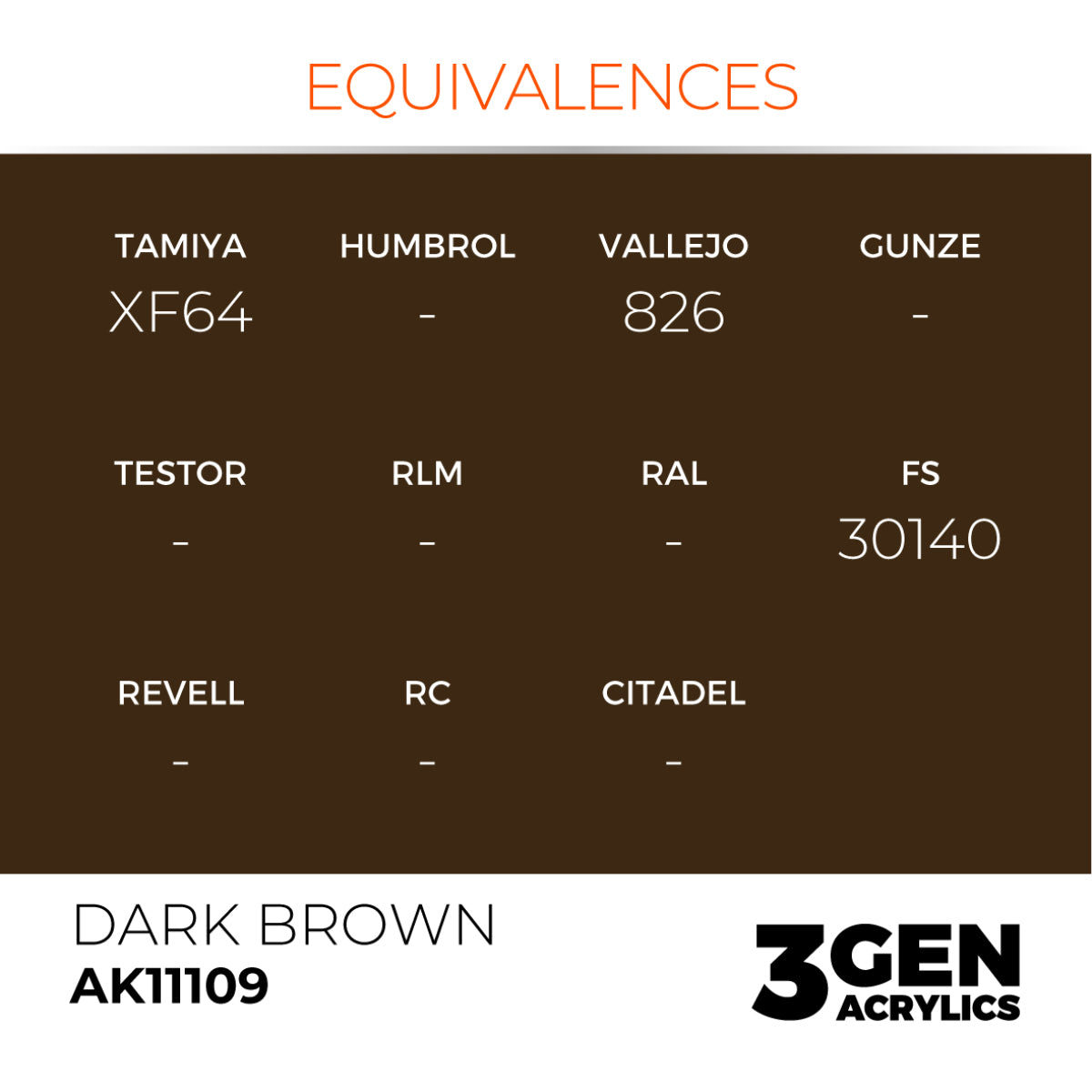 AK Interactive 3GEN: Dark Brown (17ml) (AK11109) – Gnomish Bazaar
