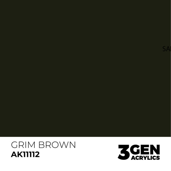 AK Interactive 3GEN: Grim Brown (17ml) (AK11112)
