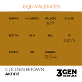 AK Interactive 3GEN: Golden Brown (17ml) (AK11117)