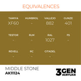 AK Interactive 3GEN: Middle Stone (17ml) (AK11124)