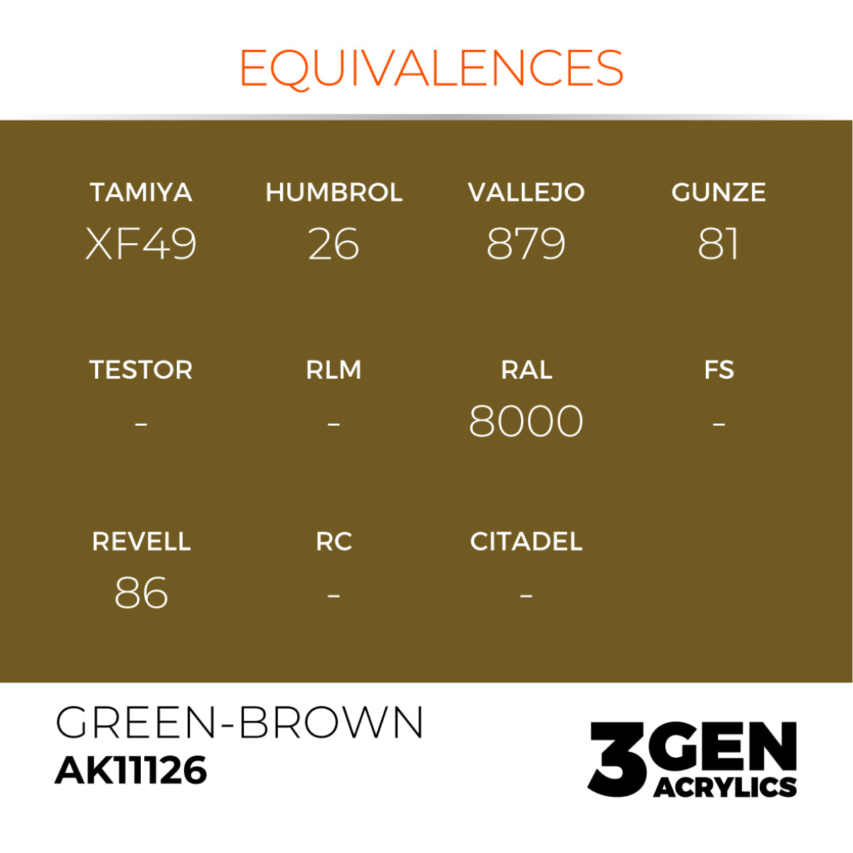 AK Interactive 3GEN: Green-Brown (17ml) (AK11126) – Gnomish Bazaar
