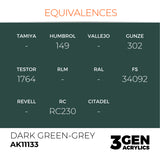 AK Interactive 3GEN: Dark Green-Grey (17ml) (AK11133)