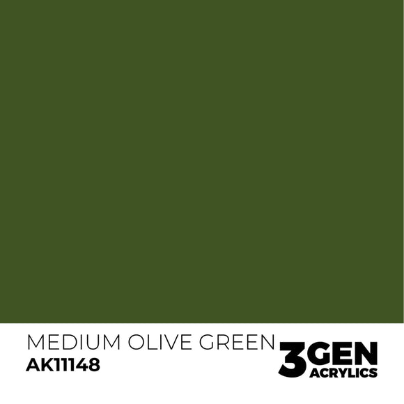 AK Interactive 3GEN: Medium Olive Green (17ml) (AK11148)