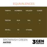 AK Interactive 3GEN: Brownish Green (17ml) (AK11151)
