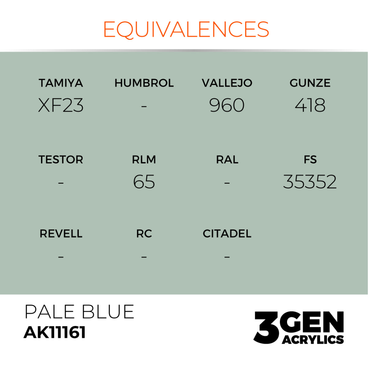 AK Interactive 3GEN: Pale Blue (17ml) (AK11161) – Gnomish Bazaar