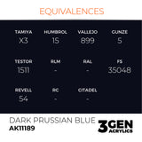 AK Interactive 3GEN: Dark Prussian Blue (17ml) (AK11189)