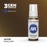 AK Interactive 3GEN: Rusty Gold - Metallic (17ml) (AK11193)