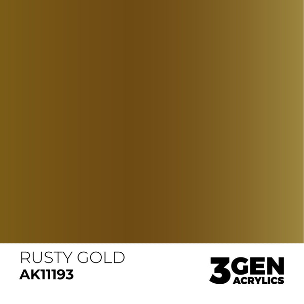 AK Interactive 3GEN: Rusty Gold - Metallic (17ml) (AK11193
