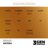 AK Interactive 3GEN: Brass - Metallic (17ml) (AK11194)