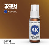 AK Interactive 3GEN: Rusty Brass - Metallic (17ml) (AK11195)