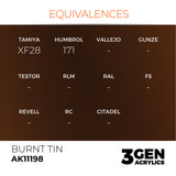 AK Interactive 3GEN: Burnt Tin - Metallic (17ml) (AK11198)
