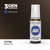 AK Interactive 3GEN: Burnt Tin - Metallic (17ml) (AK11198)