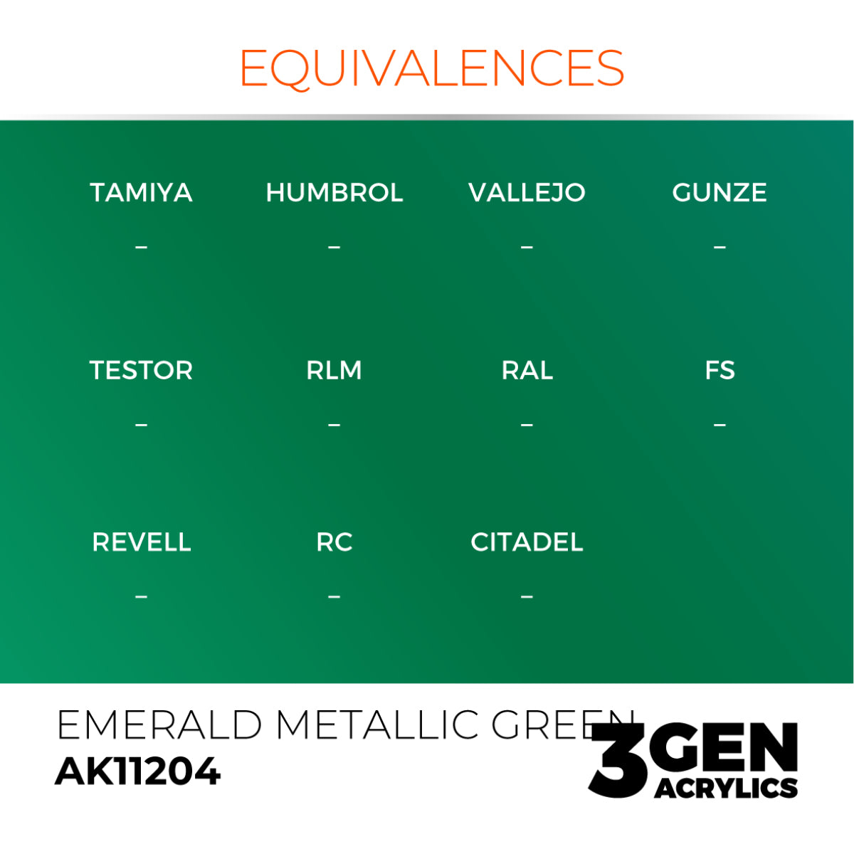 AK Interactive 3GEN: Emerald Metallic Green - Metallic (17ml