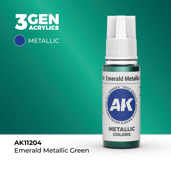 ARTIFICE V2 エメラルドグリーン AK Interactive 3GEN: Emerald Metallic Green - Metallic (17ml